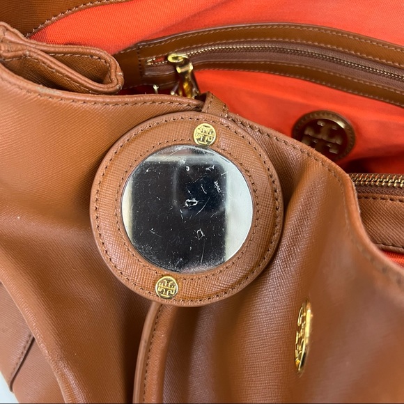 Tory Burch Robinson Brown Leather Large Tote Bag - Picture 12 of 16